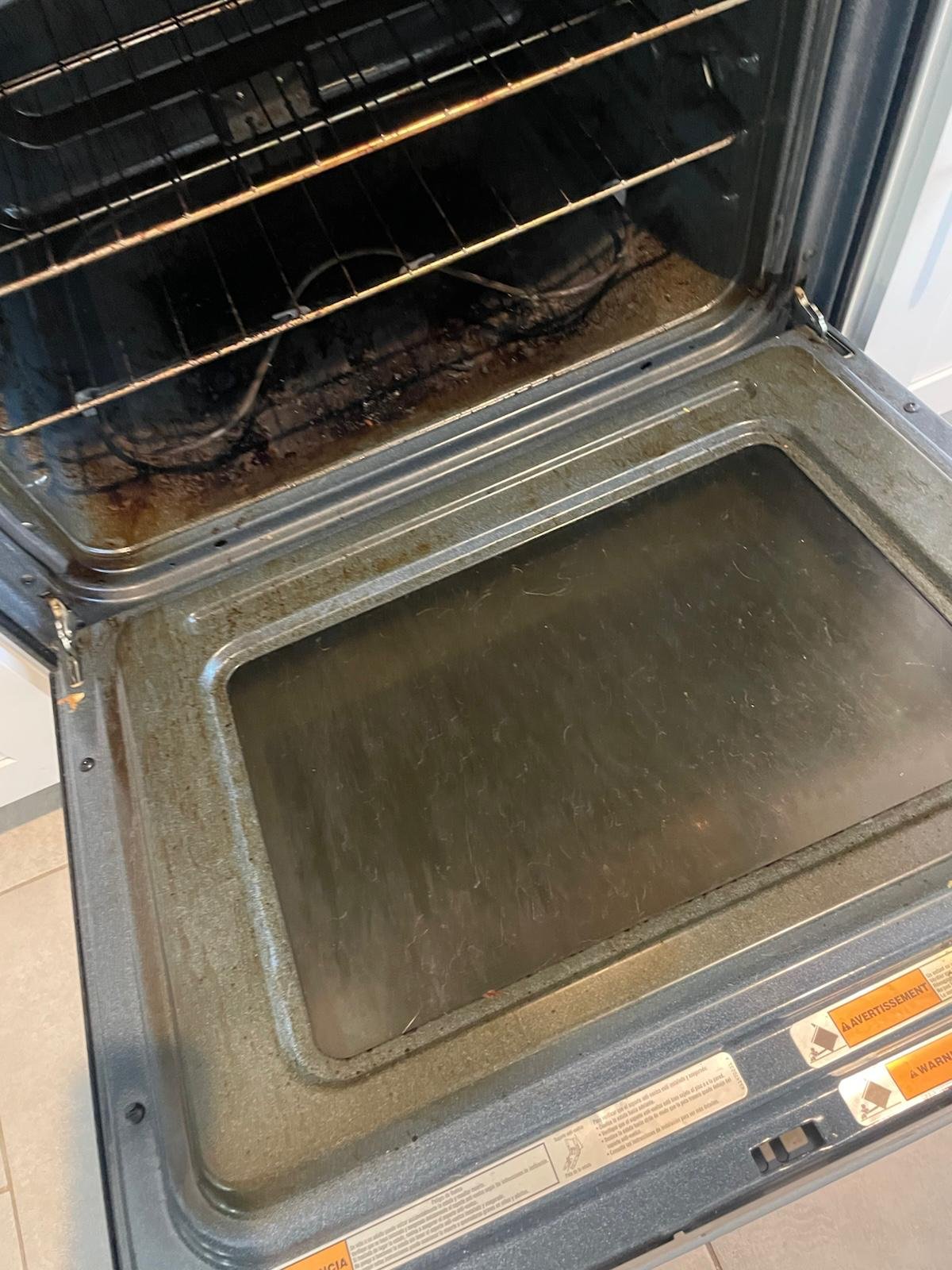 Dirty sofa before cleaning